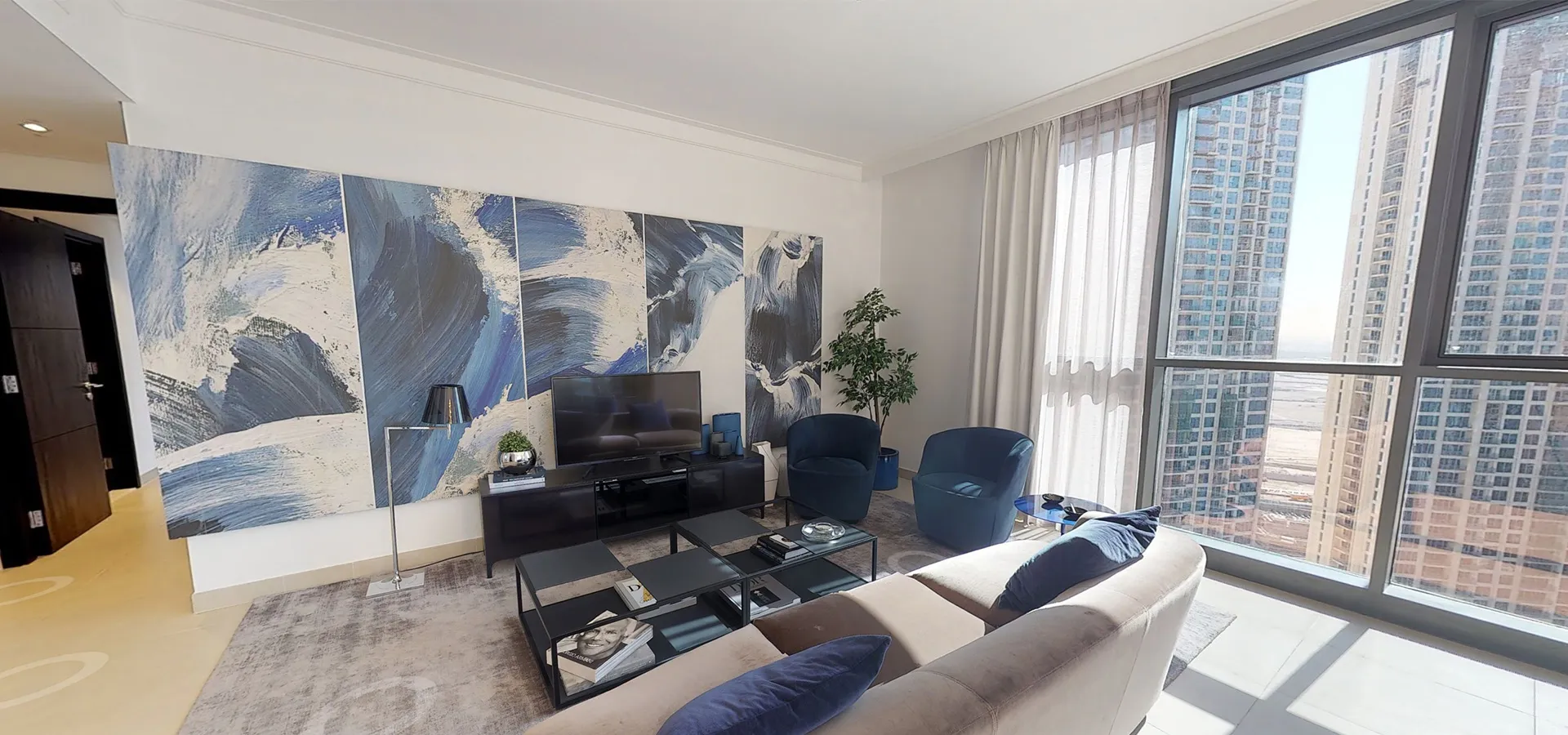 2-х спальные апартаменты в Creek Residence Tower 2