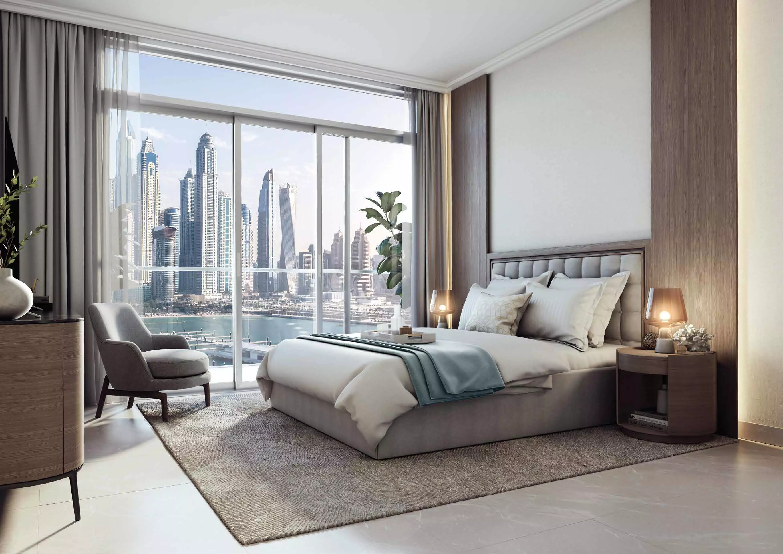 1-спальные апартаменты в Palace Beach Residence Tower 2