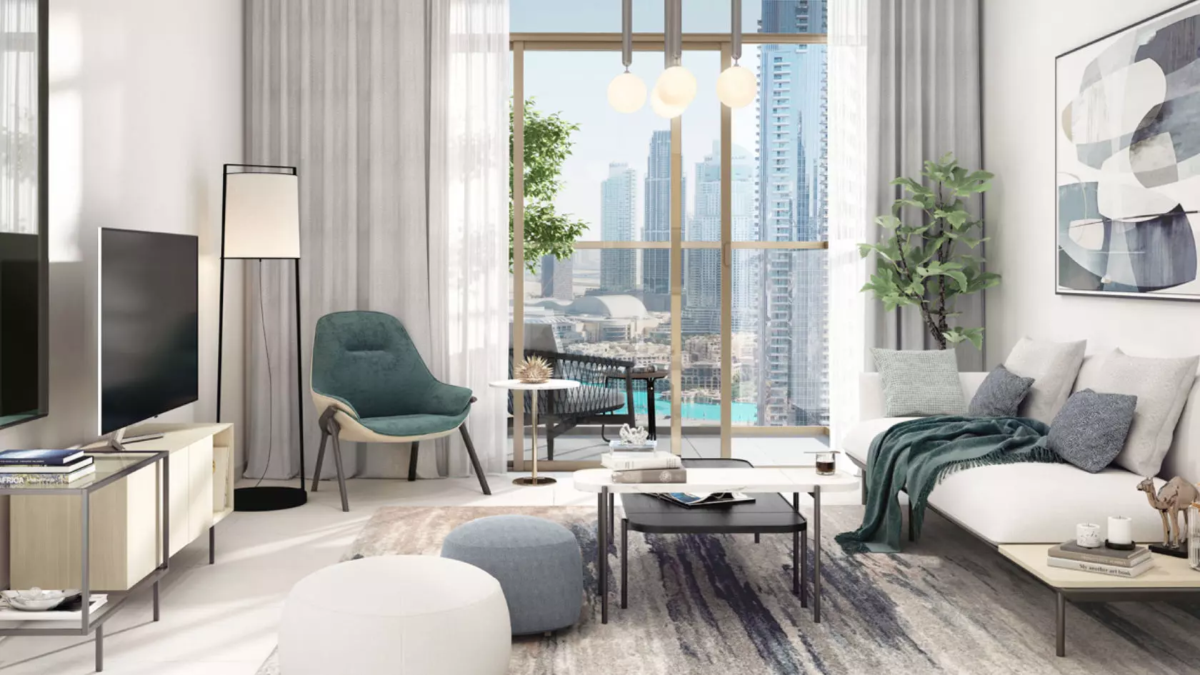 2-х спальные апартаменты в Burj Crown