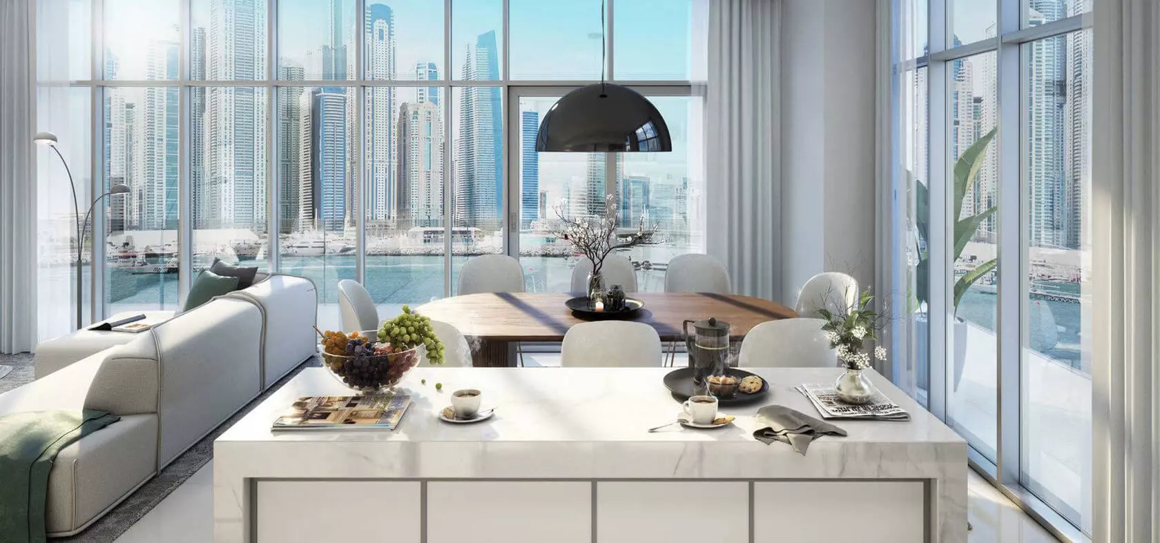 2-х спальные апартаменты в Sunrise Bay Tower 1