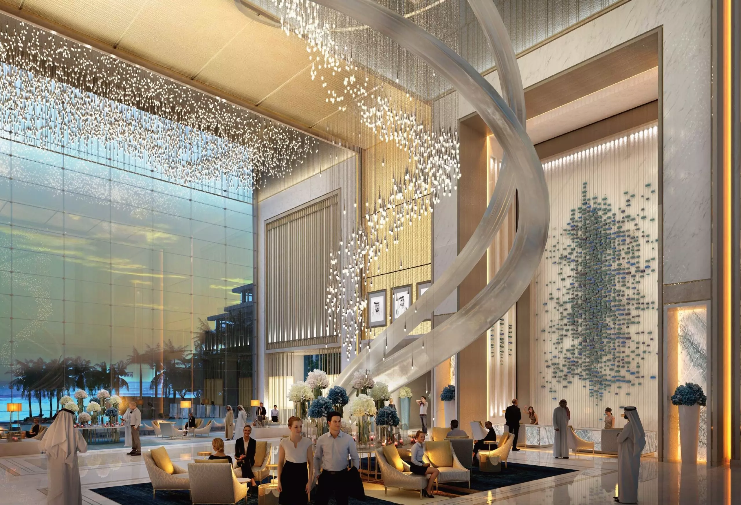Квартира с 3 спальнями с бассейном в Five JBR