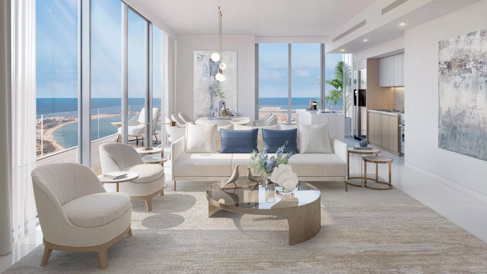 1-спальные апартаменты в Beach Isle Tower 1