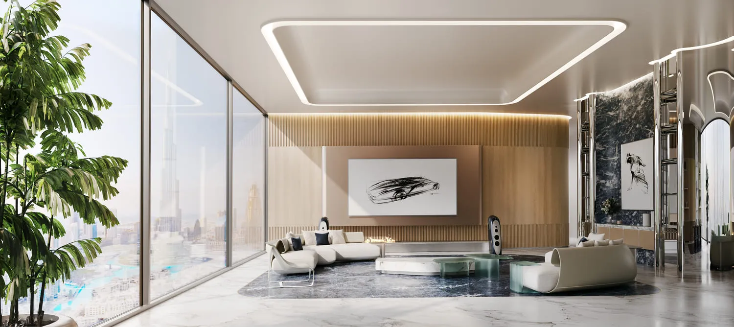 4-х спальные апартаменты с бассейном в Bugatti Residences