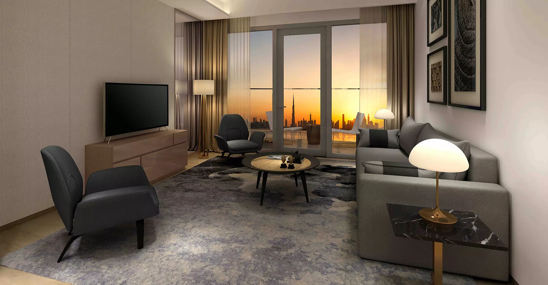 Квартира с 1 спальней в Address Harbour Point