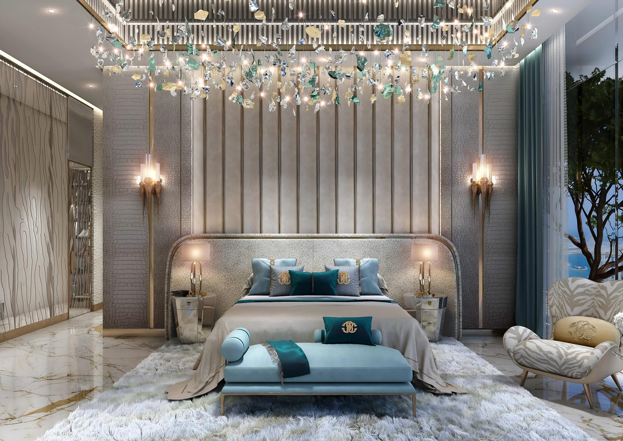 2-х спальные апартаменты в Damac Bay By Cavalli
