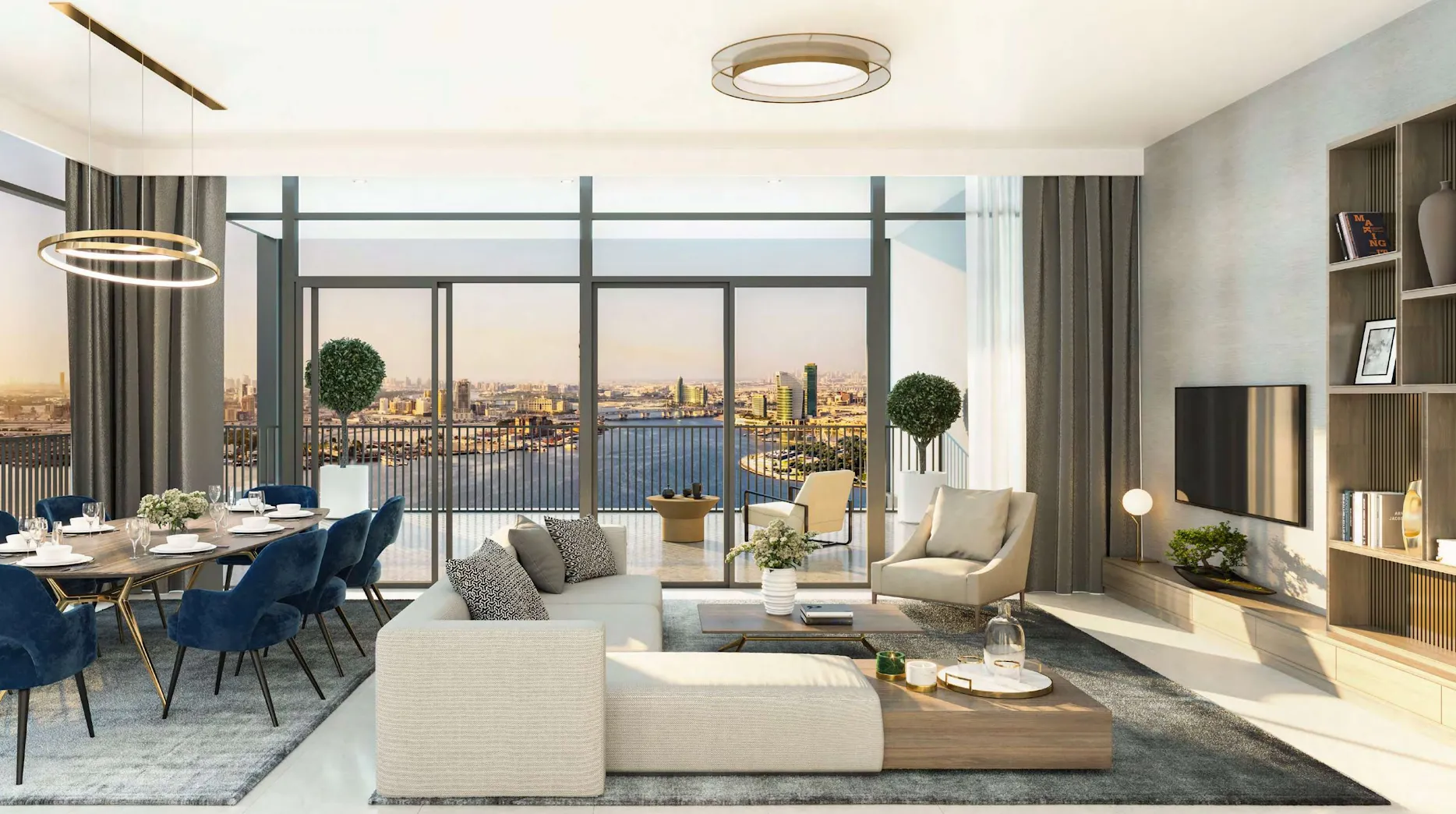 2-х спальные апартаменты в Creek Edge Tower 1