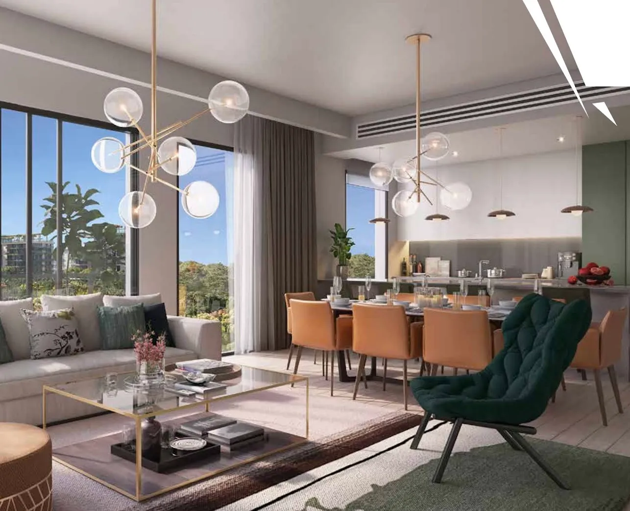 1-спальные апартаменты в Central Park B1