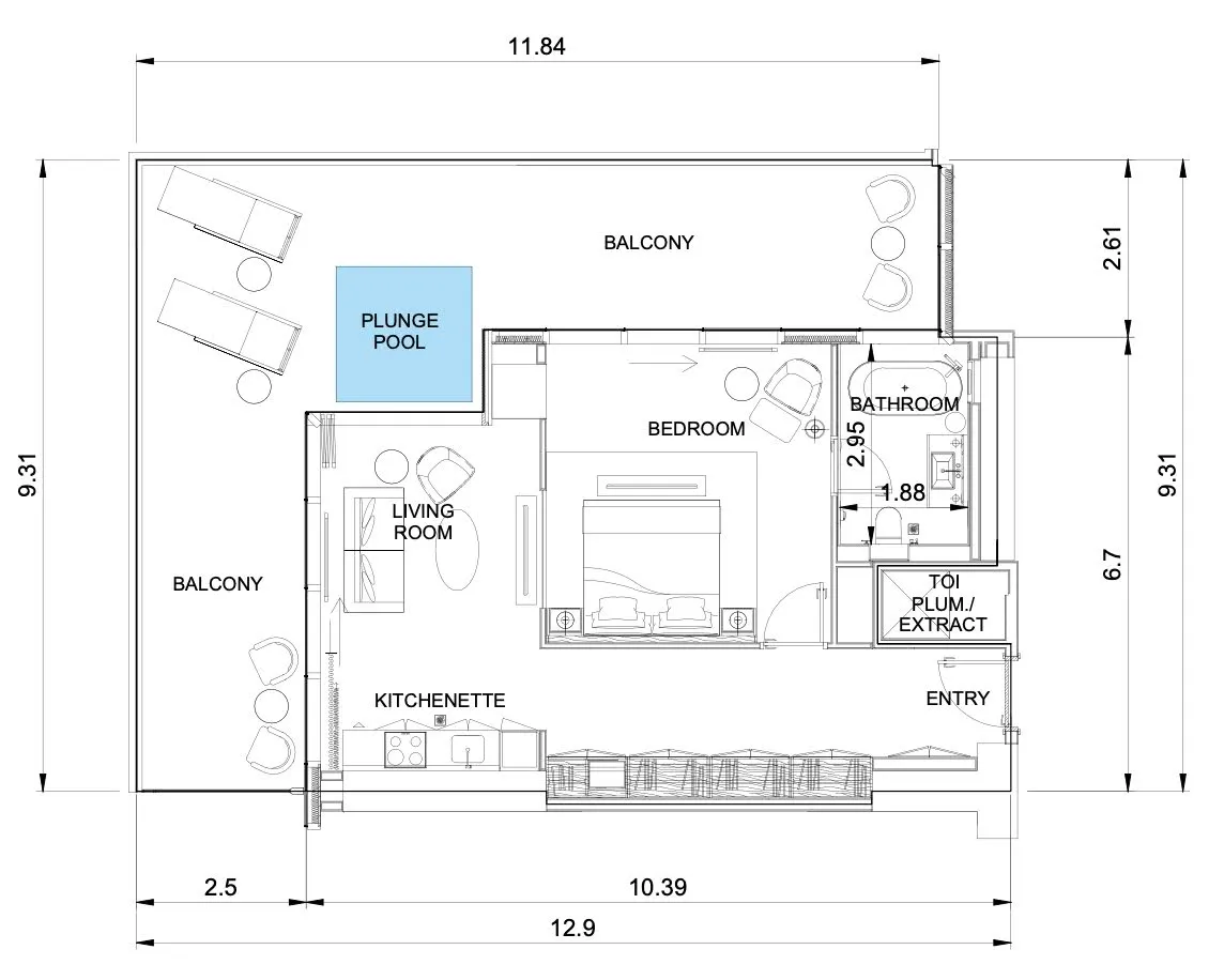 2-х спальные апартаменты в Creek Vistas Grande