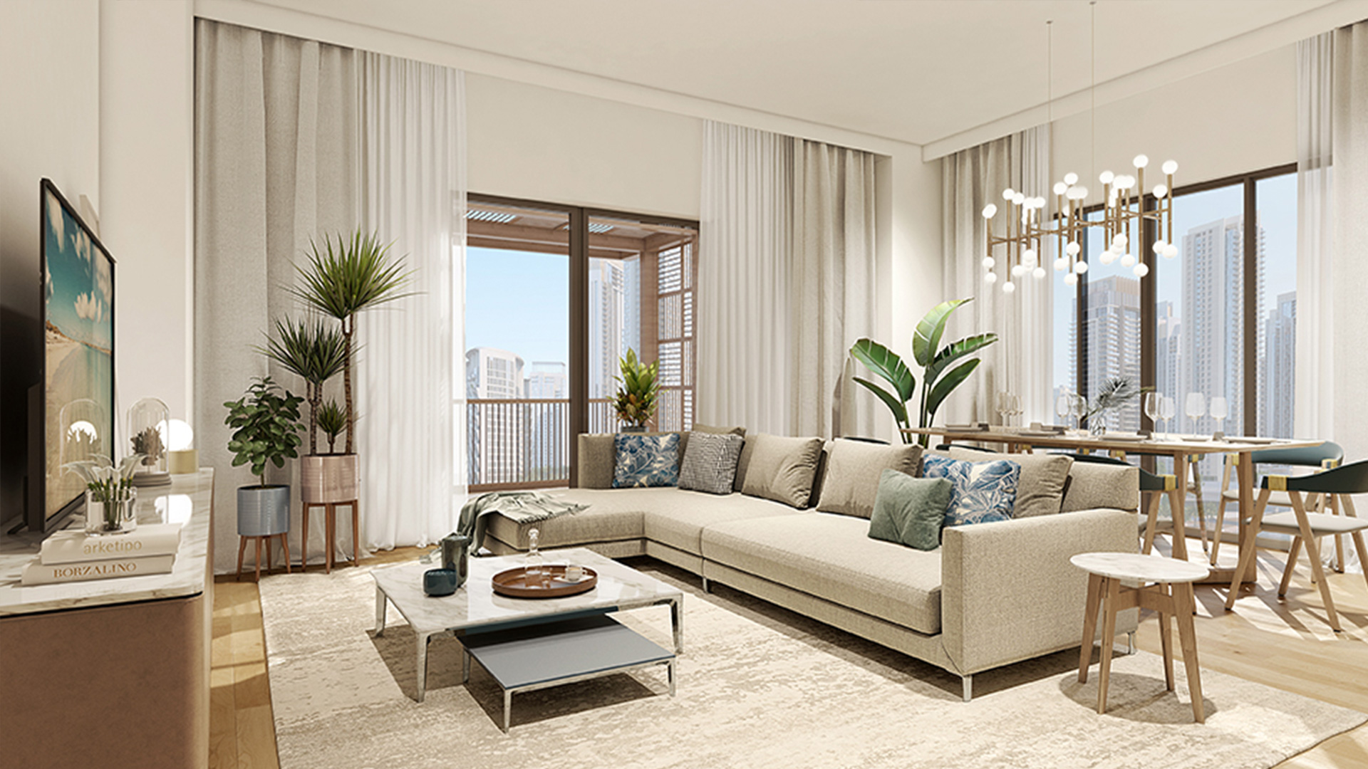 Квартира с 3 спальнями в Sunset at Creek Beach, 101 м²
