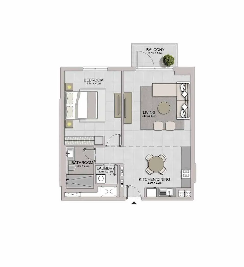 1-спальные апартаменты в La Sirene Building 5
