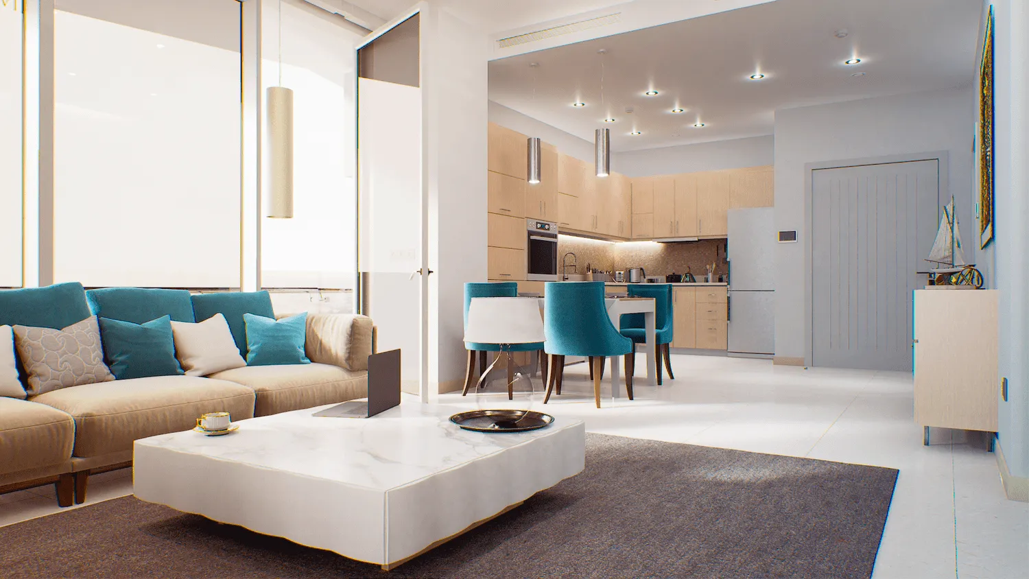 2-х спальные апартаменты в Golf Views Seven City