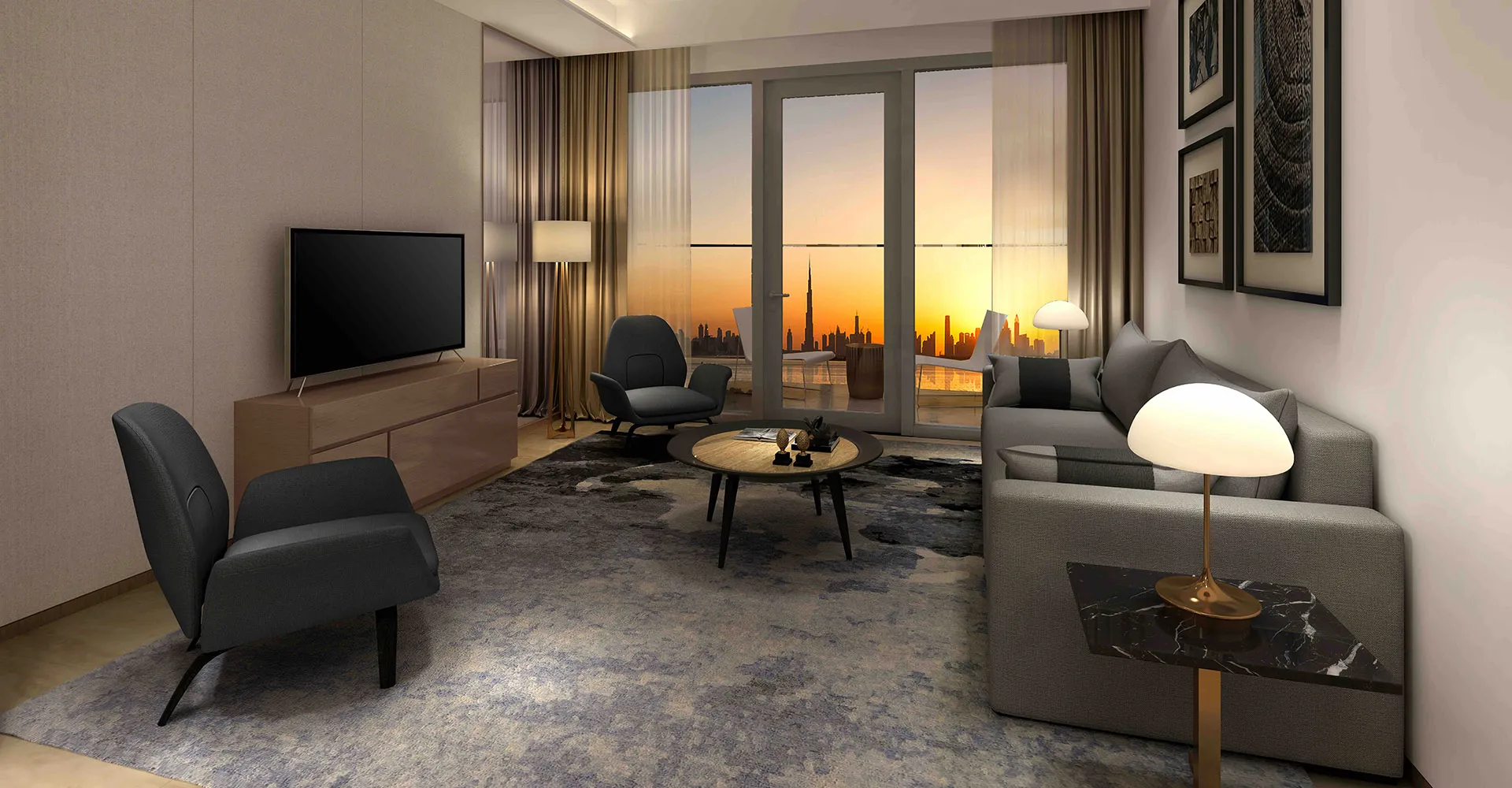 2-х спальные апартаменты в Address Harbour Point 2