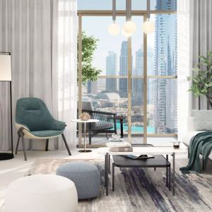 2-х спальные апартаменты в Burj Crown