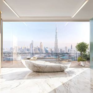 2-х спальные апартаменты с бассейном в Bugatti Residences