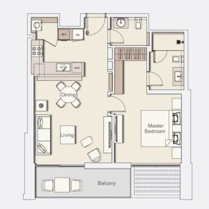 1-спальные апартаменты в Wilton Park Residences