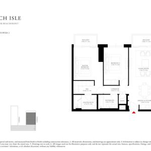 2-х спальные апартаменты в Beach Isle Tower 2
