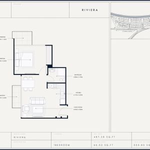1-спальные апартаменты в Azizi Riviera 