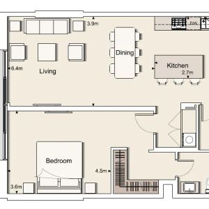 1-спальные апартаменты в Belgravia 1