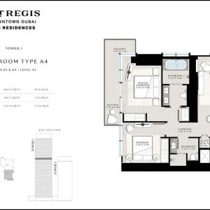 2-х спальные апартаменты в St. Regis Residences Tower 1