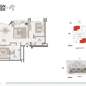 2-х спальные апартаменты в Design Quarter Tower A