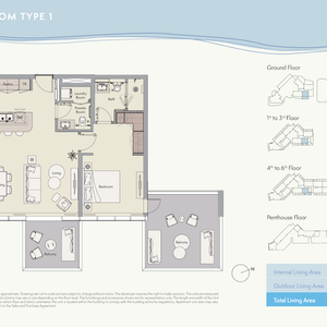 1-спальные апартаменты в Ellington Beach House