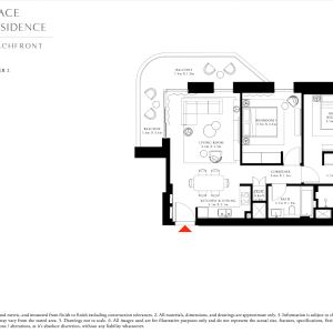 2-х спальные апартаменты в Palace Beach Residence Tower 2