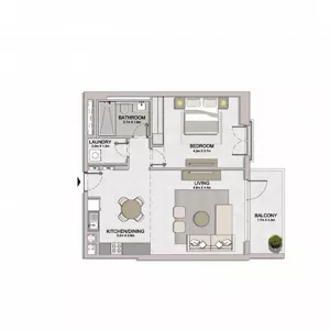 1 bedroom apartment in Le Pont
