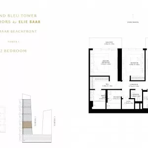 3-х спальные апартаменты в Grand Bleu by Elie Saab Tower 1