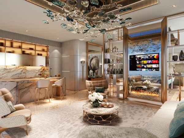 1-спальные апартаменты в Damac Bay – фото 2
