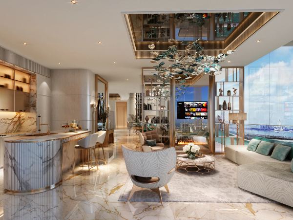 1-спальные апартаменты в Damac Bay – фото 3